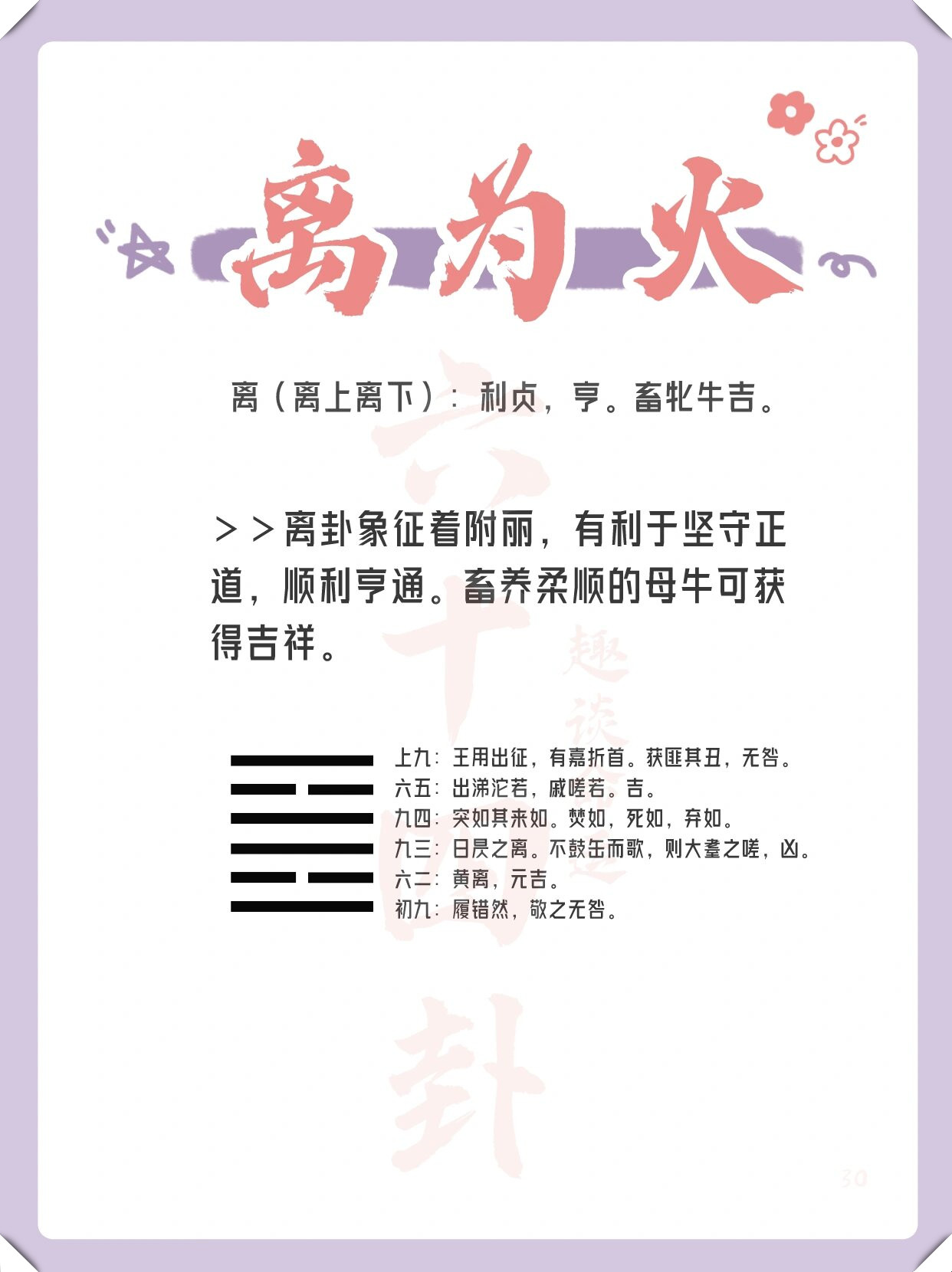 周易六十四卦—离为火(3.@曼曼的星座解答的动态