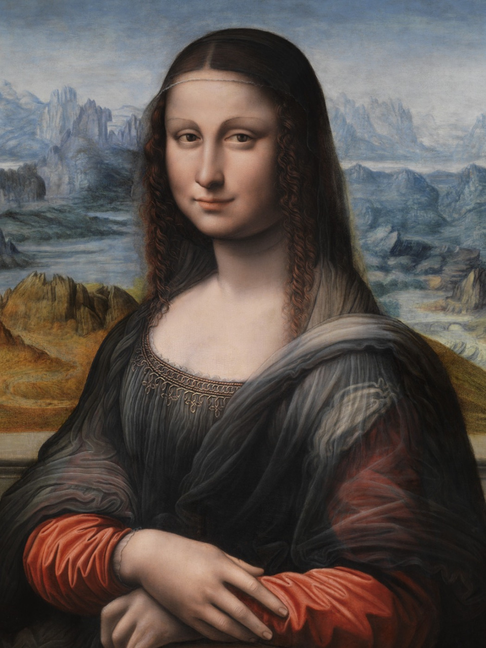 达芬奇世界名画 蒙娜丽莎  《蒙娜丽莎》是意大利文艺复兴时期画家