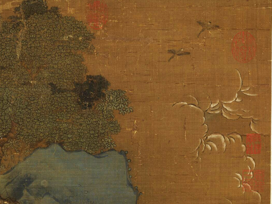 赏析——南宋 赵伯驹《停琴摘阮图》