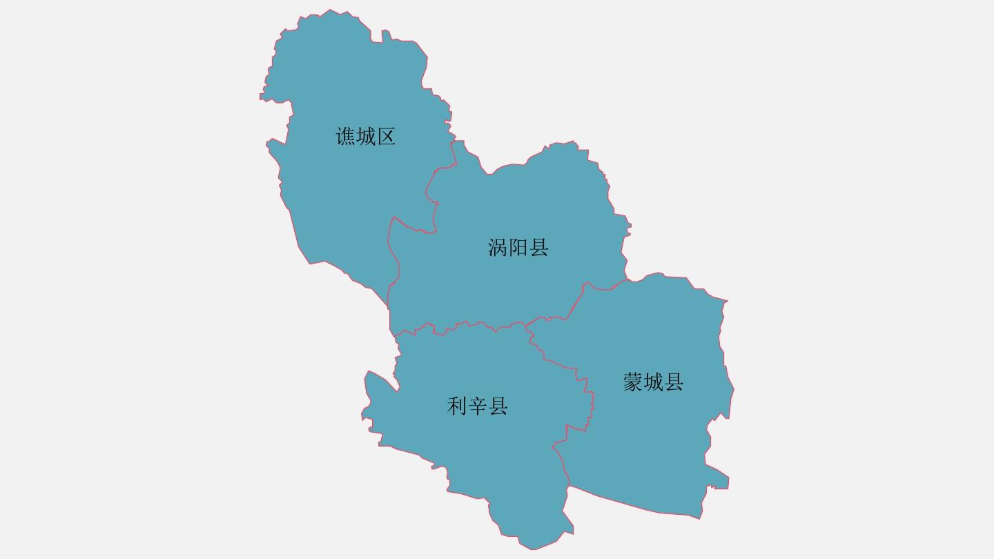 亳州市各县城区地图图片