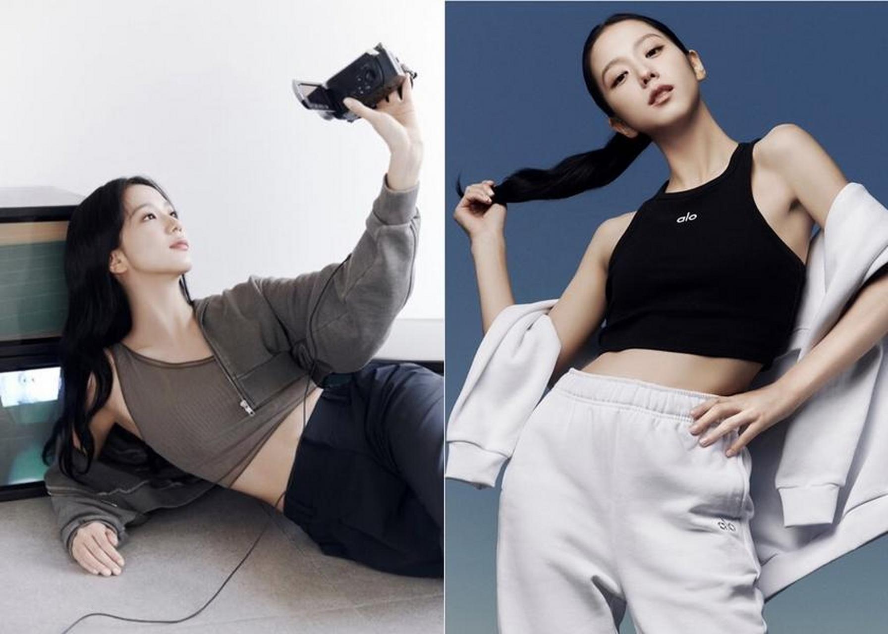 jisoo成为美国运动服品牌alo代言人,广告中展现自然健康的一面.