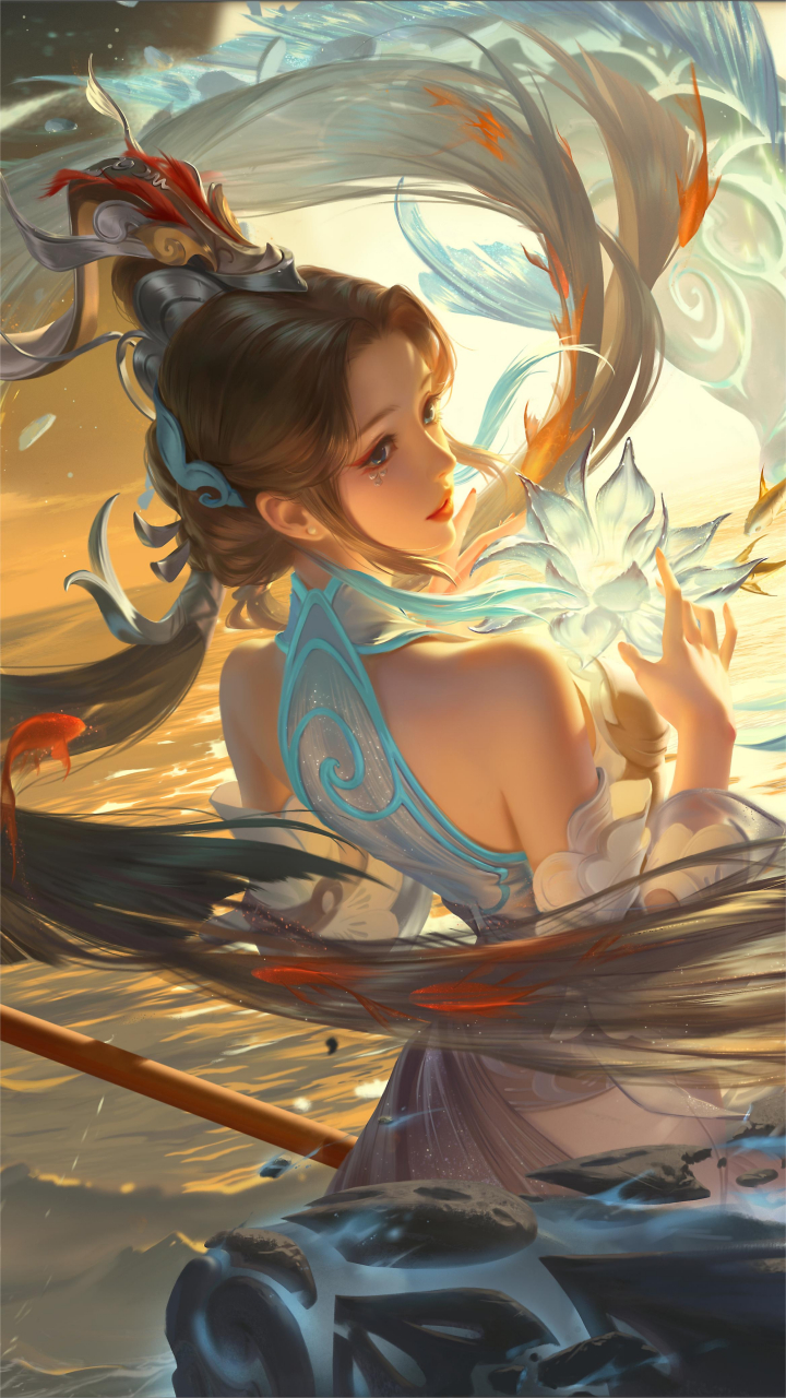 王者荣耀壁纸——大乔  大乔,是腾讯手游《王者荣耀》的一位女性英雄