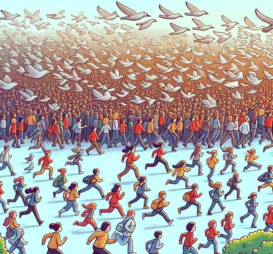 成语趣解  这个成语用来形容人或动物等聚集在一起,形成群体或队伍