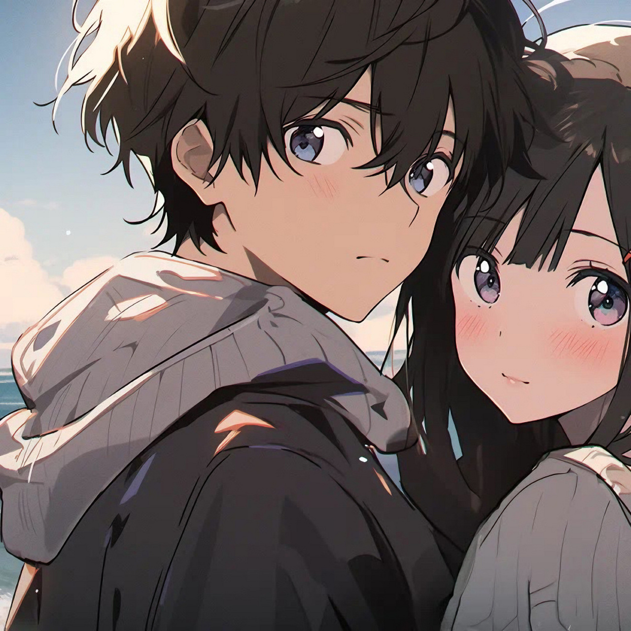 复古情侣头像 怀旧风来袭,复古动漫情侣头像,快来一起回味经典时光!