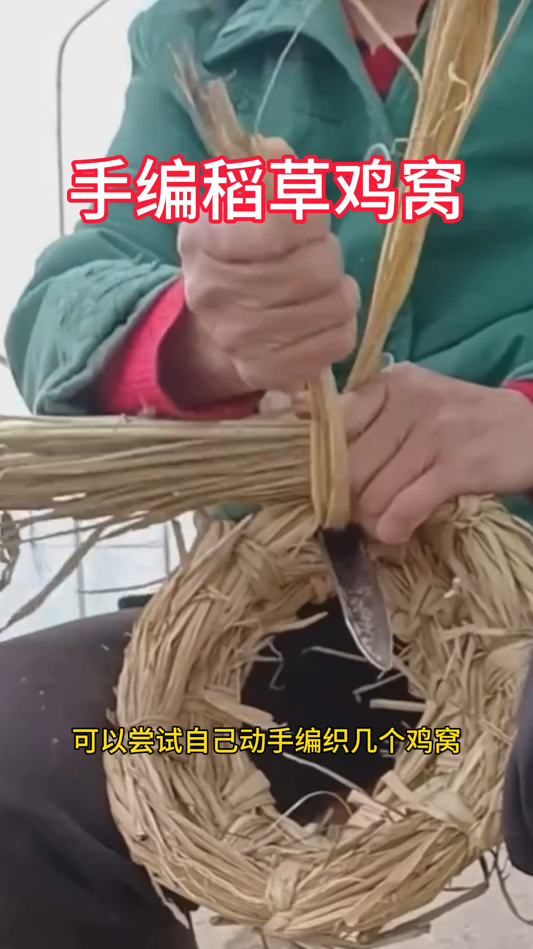 你见过这种,手编稻草鸡窝吗-度小视