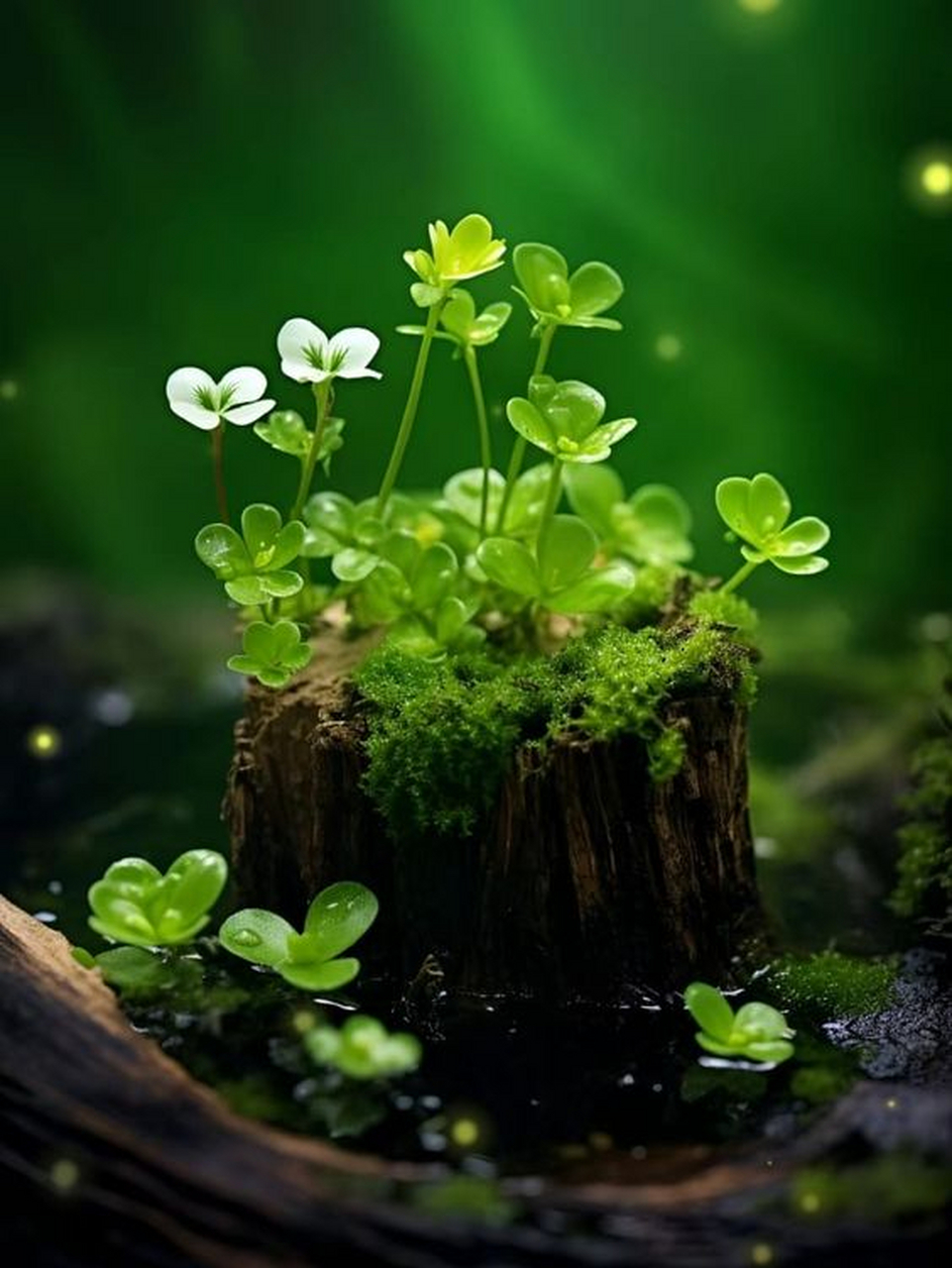 清新绿意,幸运四叶草
