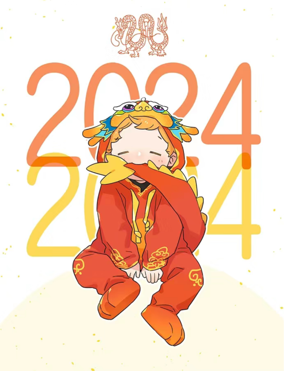 新年的好运转转转转转起来!(一)  画师:麻尾  #二次元# #漫画