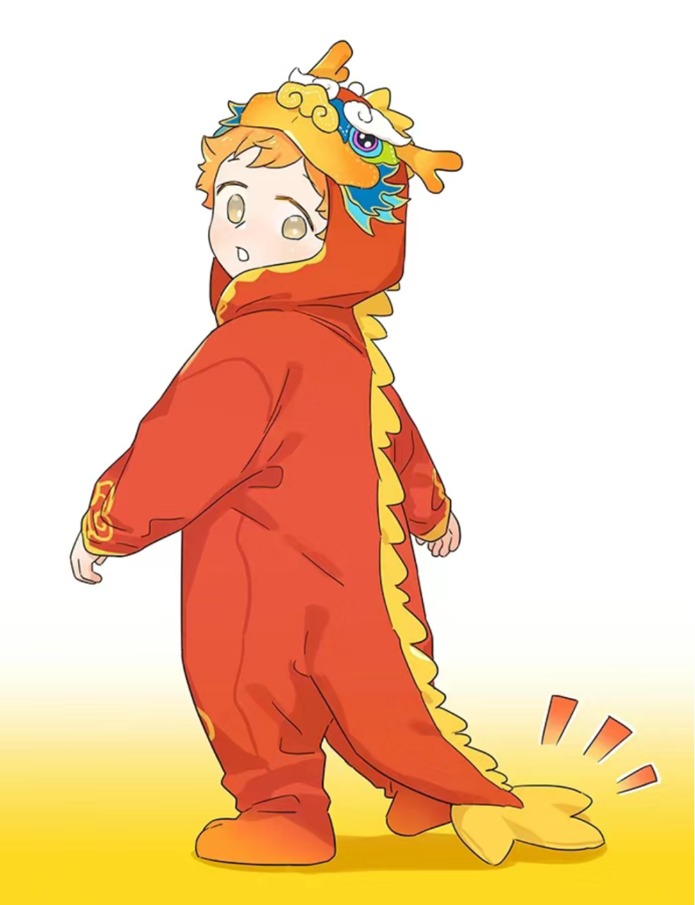 新年的好运转转转转转起来!(一)  画师:麻尾  #二次元# #漫画