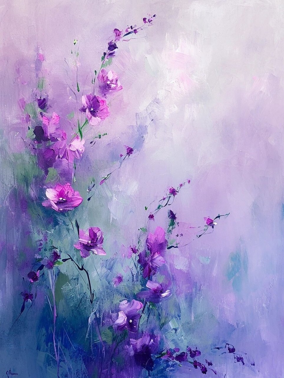 氛围感油画丨紫氛围随画  这样的油画你们喜欢吗?