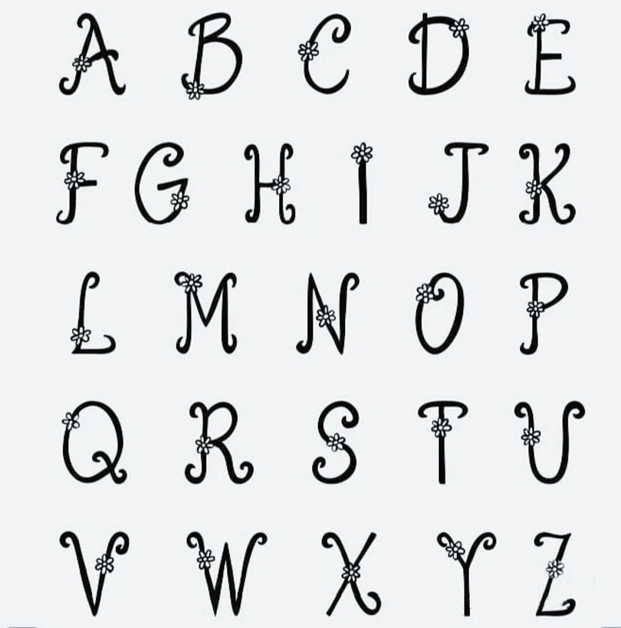 九个不同版本,刺绣线稿图纸字母a到z  当我们在刺绣时,常常需要用到