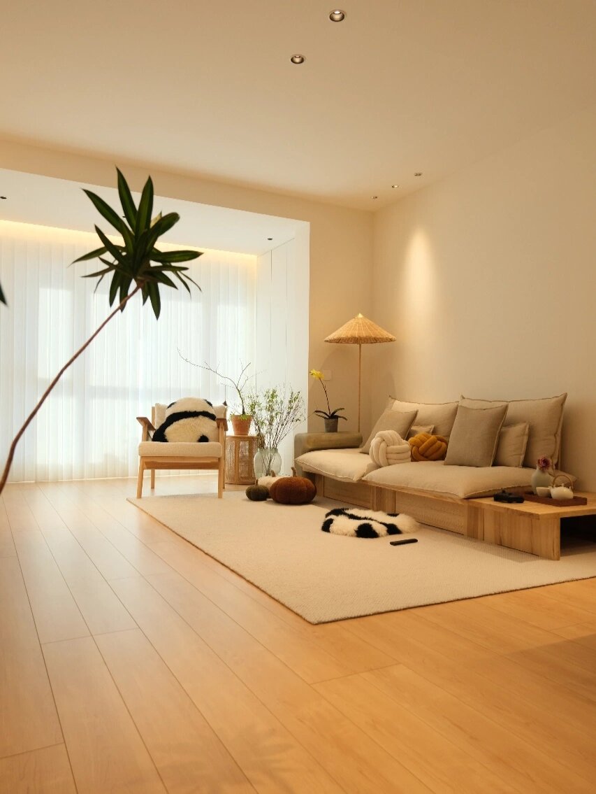 三室两厅两卫(一个小房间改成了开放式厨肺萝霸痉装修用复合木地板