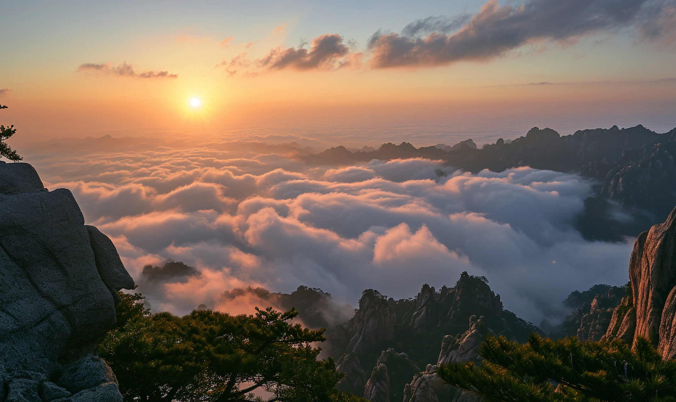 泰山,日出,云海玉盘,晚霞夕照,黄河金带 #aigc未来# #泰山