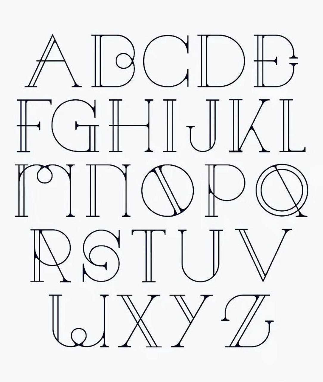 九个不同版本,刺绣线稿图纸字母a到z  当我们在刺绣时,常常需要用到