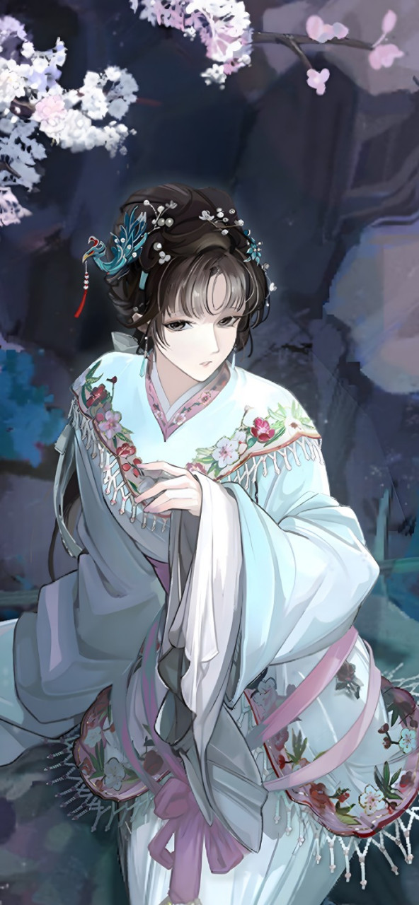 《红楼梦》高清手机壁纸⭐ 林黛玉心思细腻,喜欢伤情,总是带着淡淡