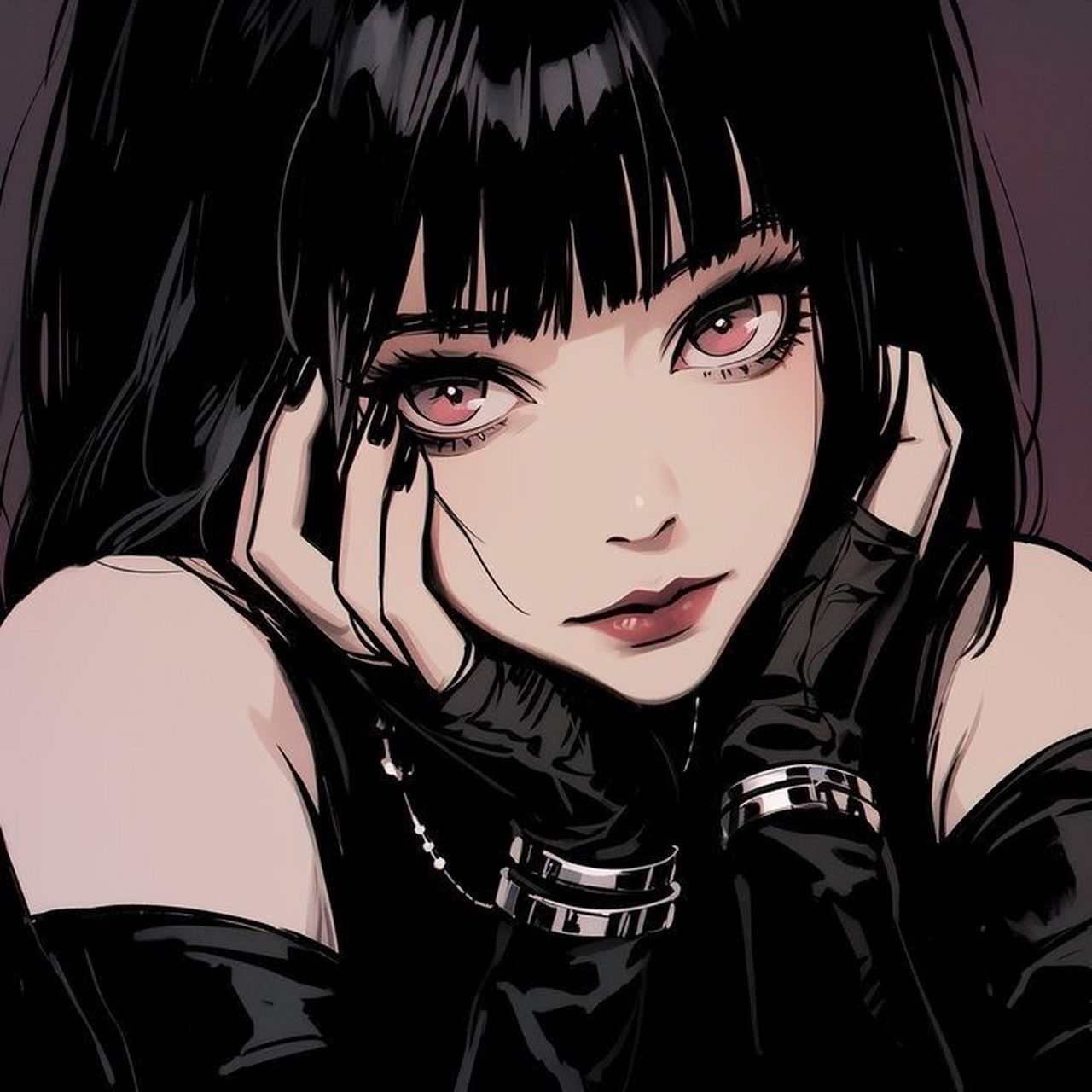 酷帅黑发动漫女生头像[色] 太好看了,冷酷又帅气的头像,让人很难不爱.