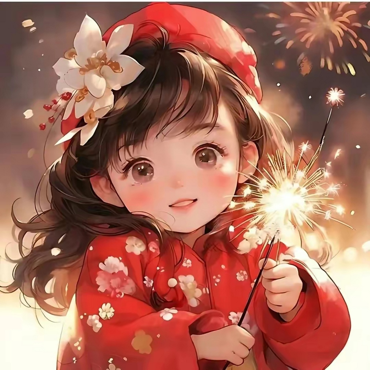 新年头像,新年和红色最搭,就要红红火火 #跨年创作挑战赛