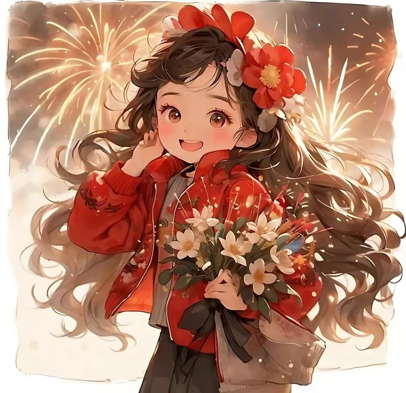 新年头像,新年和红色最搭,就要红红火火 #跨年创作挑战赛