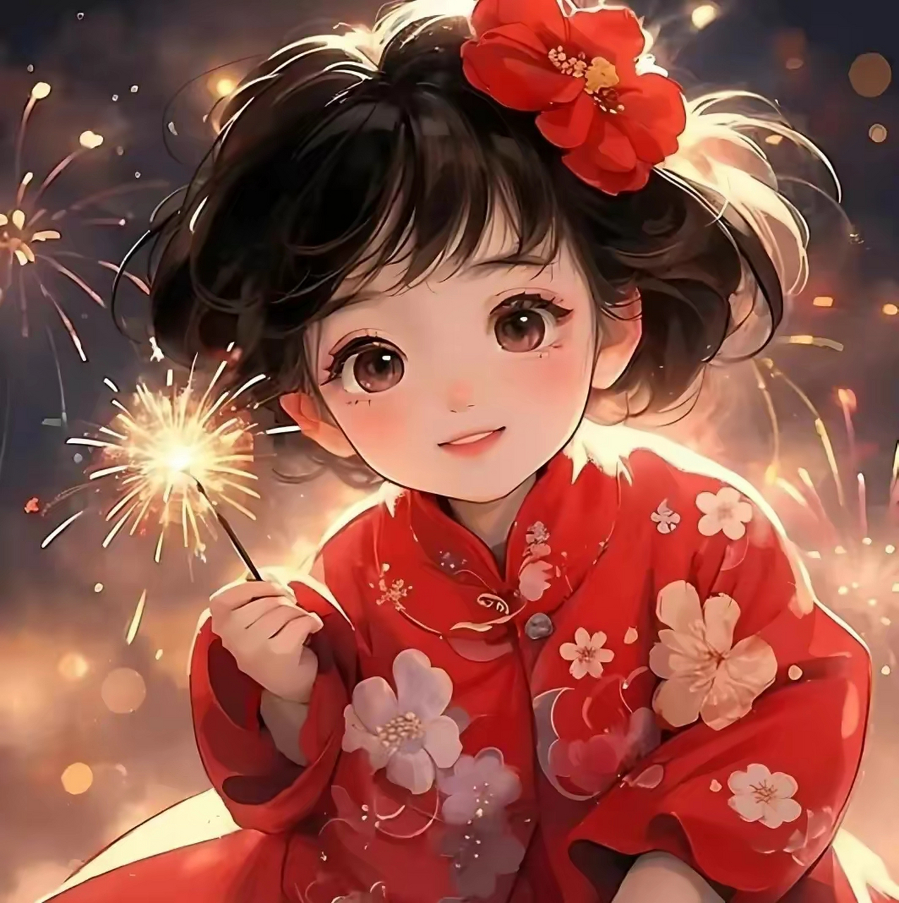 新年头像,新年和红色最搭,就要红红火火 #跨年创作挑战赛