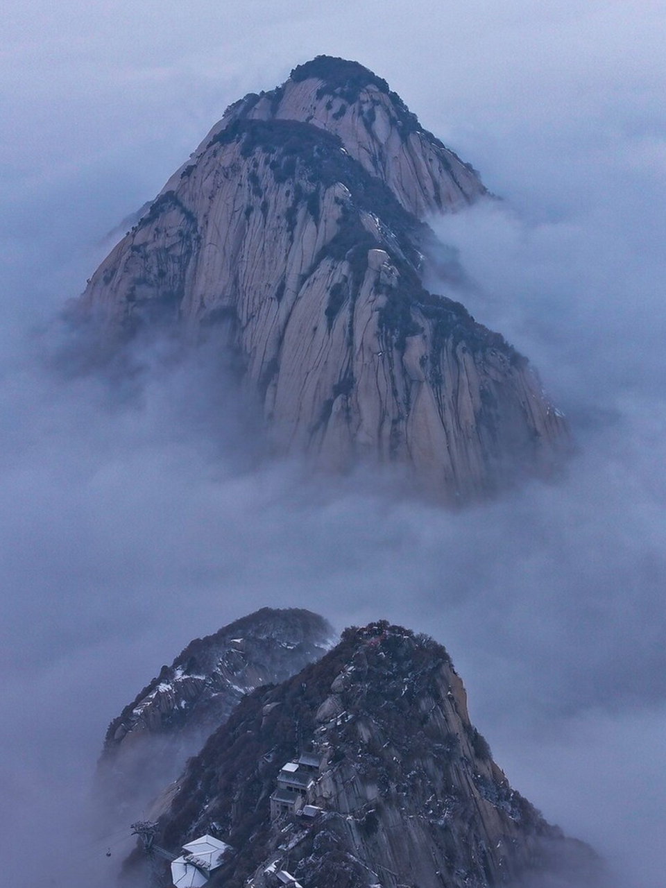 华山封闭的景区图片