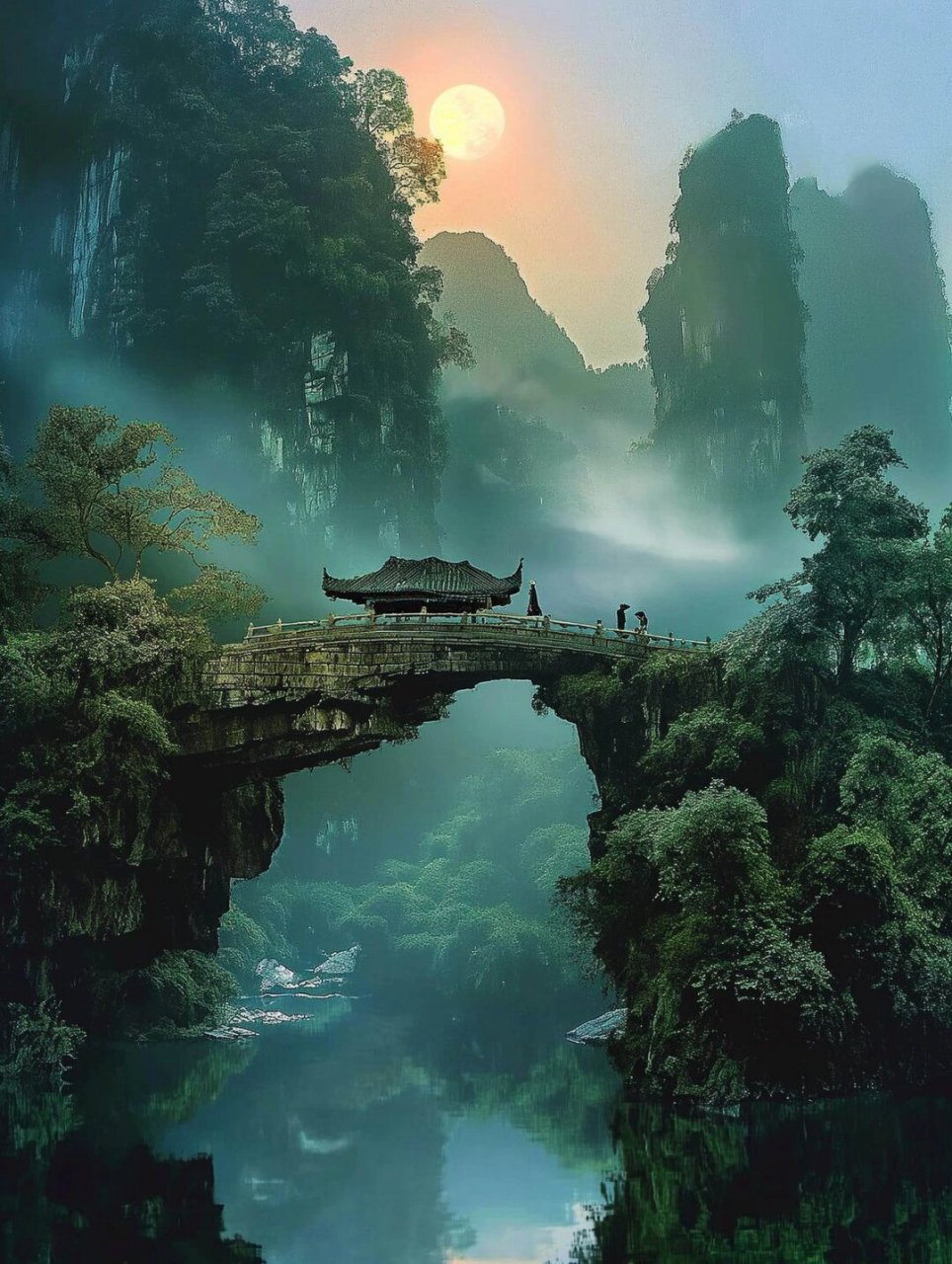 一曲溪流一曲烟～小桥流水人家  意境好美!
