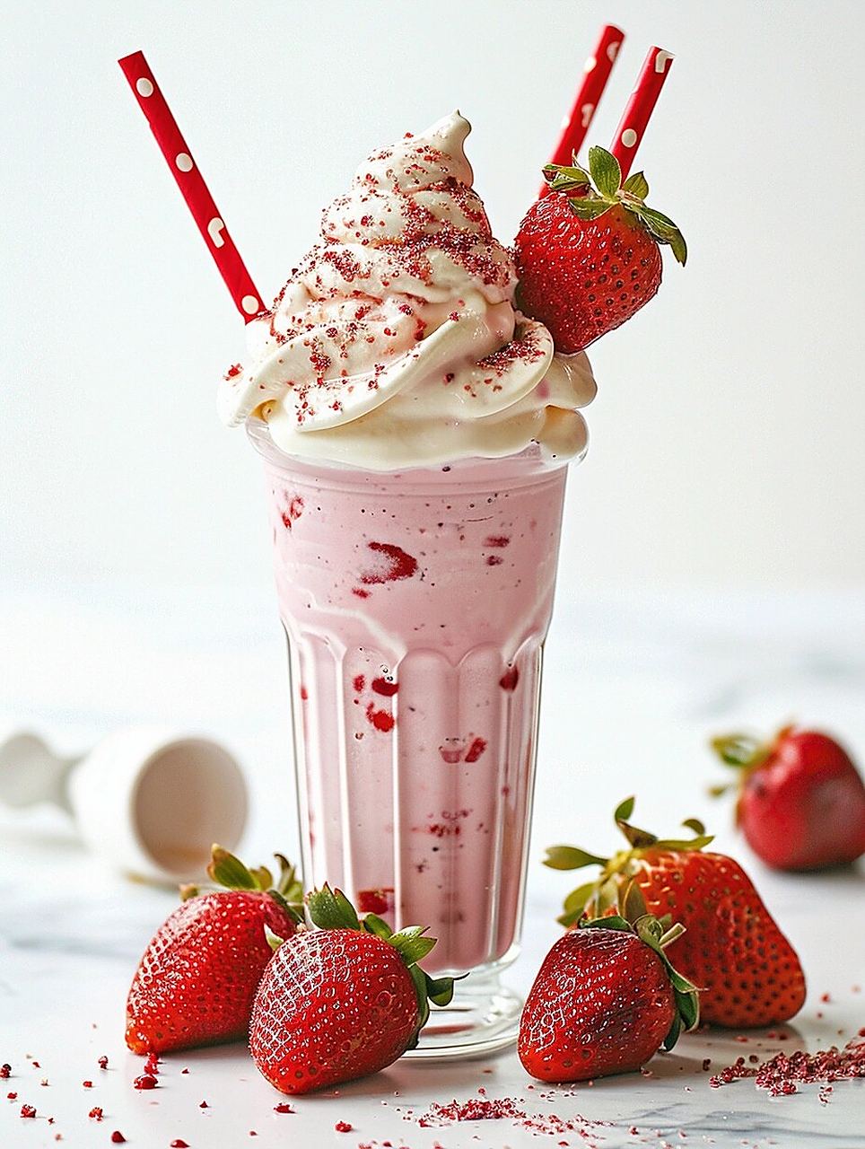 这款素材以鲜艳的色彩和细腻的笔触呈现,让你感受到水果与奶昔的完美