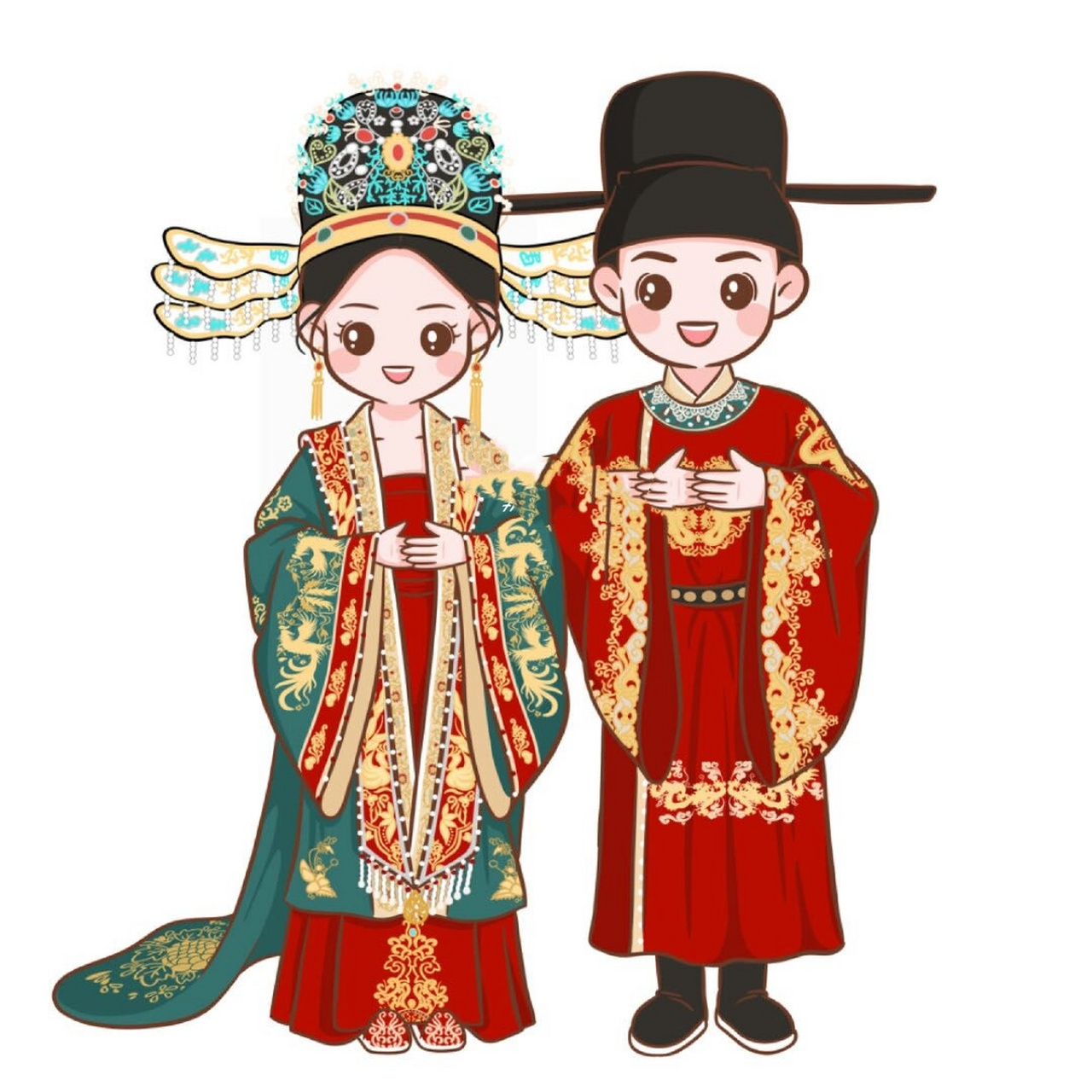 婚礼手绘合集  听说你们对手绘风格情有独钟?