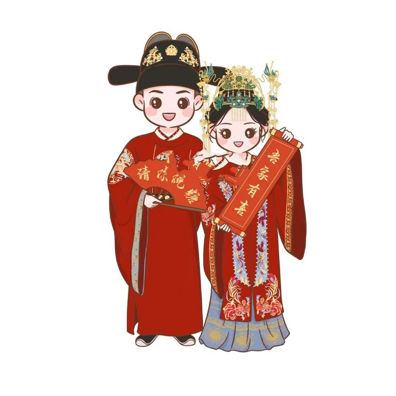 婚礼手绘合集  听说你们对手绘风格情有独钟?