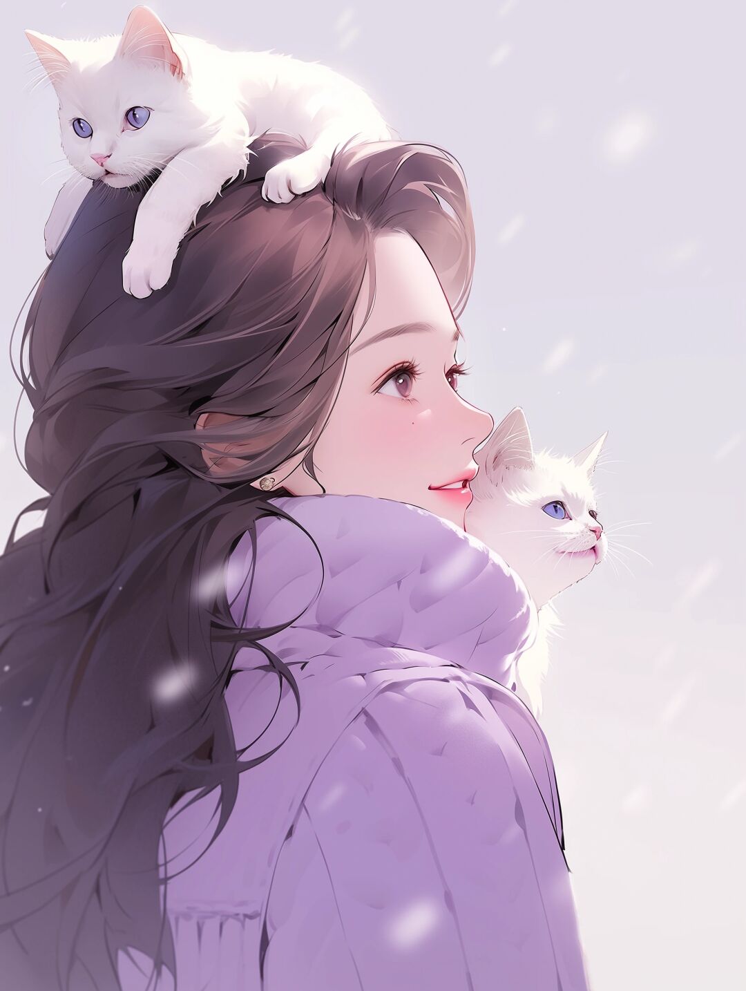 下雪了世界变得洁白无瑕带着你的哈基米出去感受雪的美丽吧