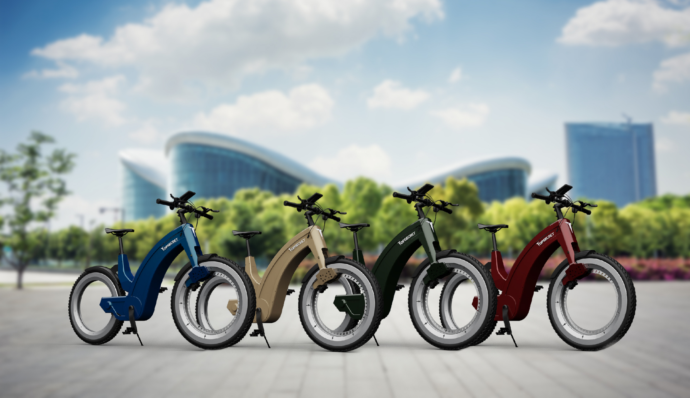 topsecret无轮毂电动自行车,未来感十足!