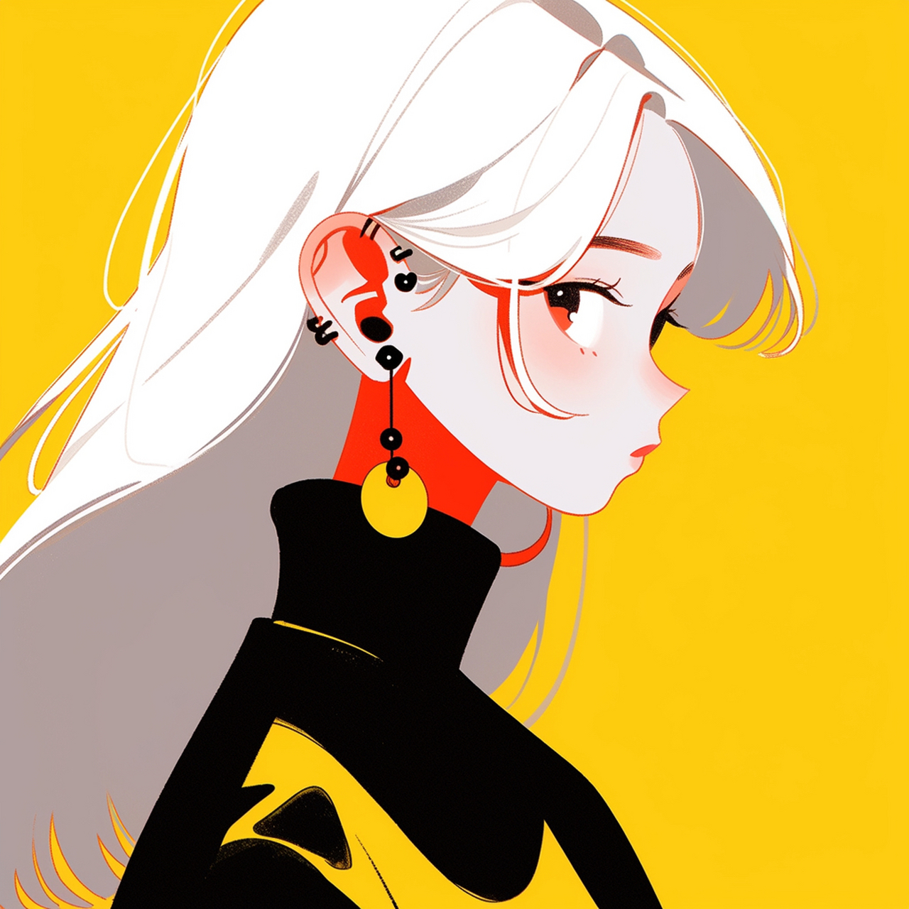 黄色系列御姐头像 她总是能够将人的目光吸引过来,像一只华丽而优雅的