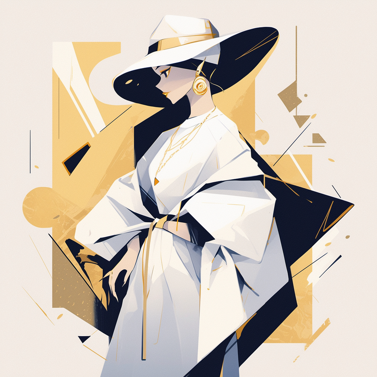 黄色系列御姐头像 她总是能够将人的目光吸引过来,像一只华丽而优雅的