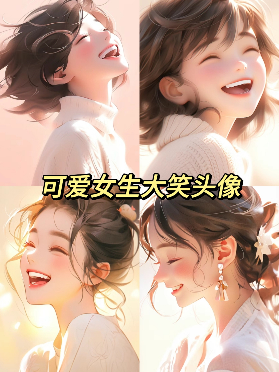 可爱女生大笑头像值得拥有 人生不过三万天 请尽情开怀大笑吧 一定要