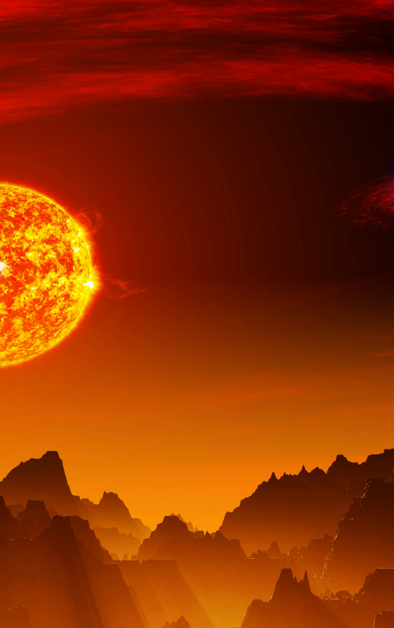 手机壁纸,火之宇宙 宇宙中的恒星就是一个个大火球,它给我们带来了