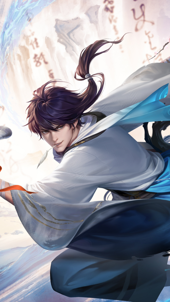 王者荣耀壁纸——李白  历史原型  李白,字太白,又称青莲居士.