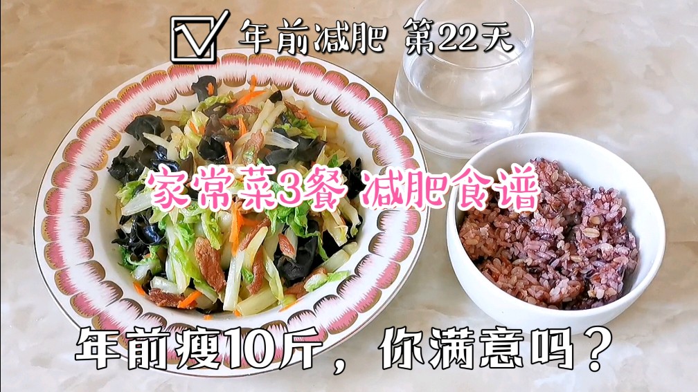 年前减肥最后1天,月瘦10斤你满意吗?家常菜食谱跟餐很方便!