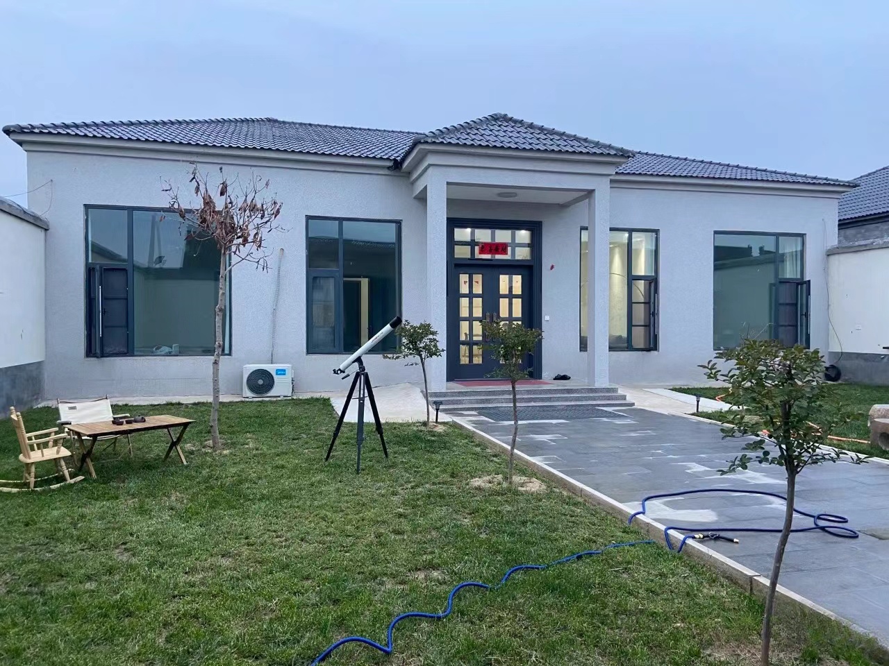农村自建房# 农村一层农村一层自建房实景农村单层自建房轻钢别墅一