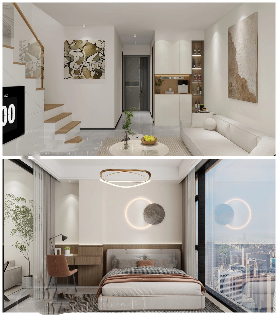 温馨的小家,你的避风港湾  市区小户型复式楼,简约温馨风格    这套