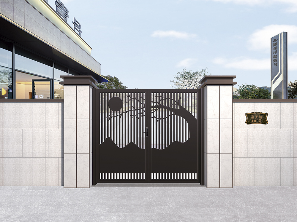 2024别墅庭院大门设计3d效果案例