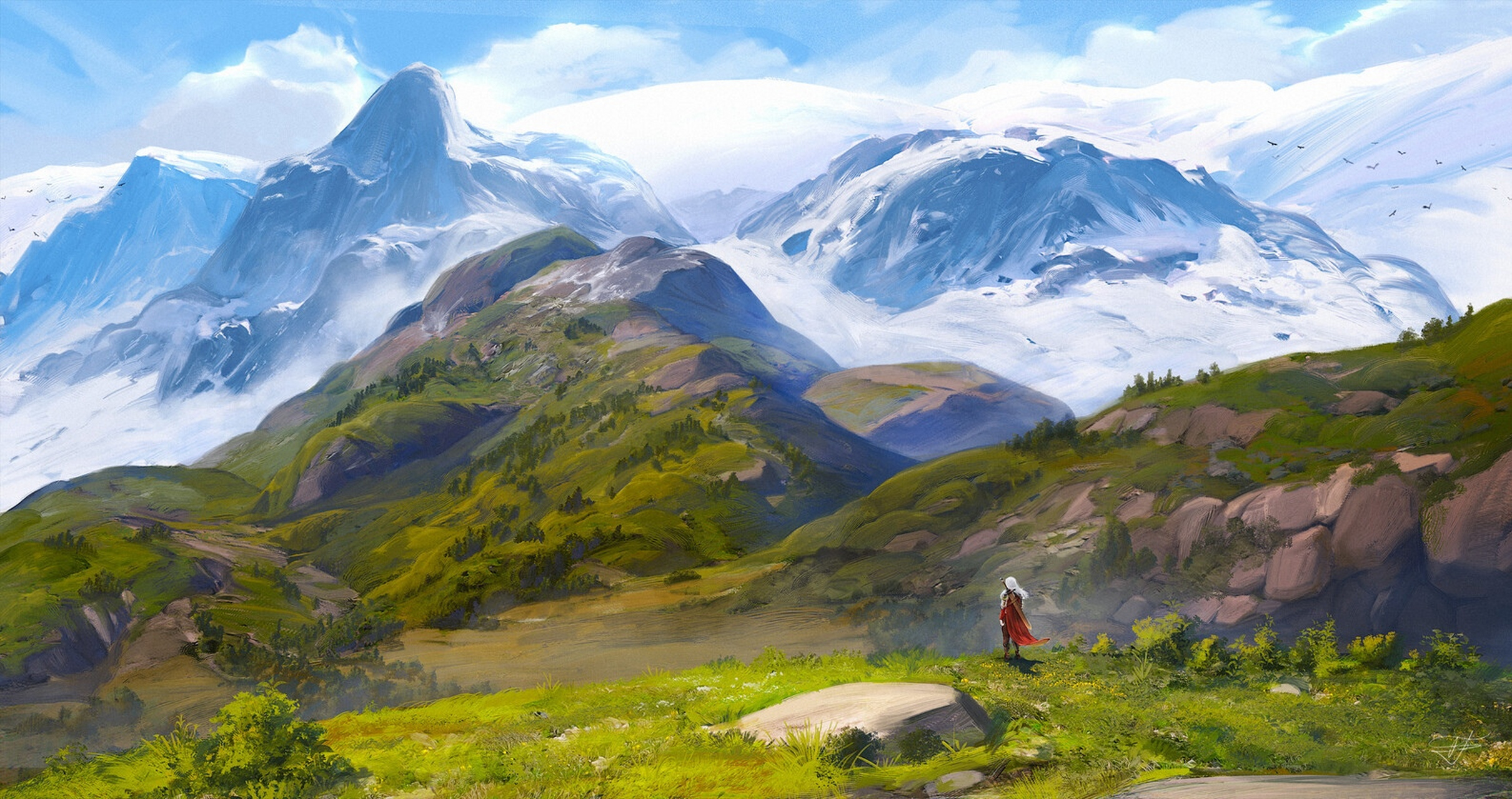 画师max suleimanov动漫场景作品欣赏,用细腻的笔触描绘了旅途的风景