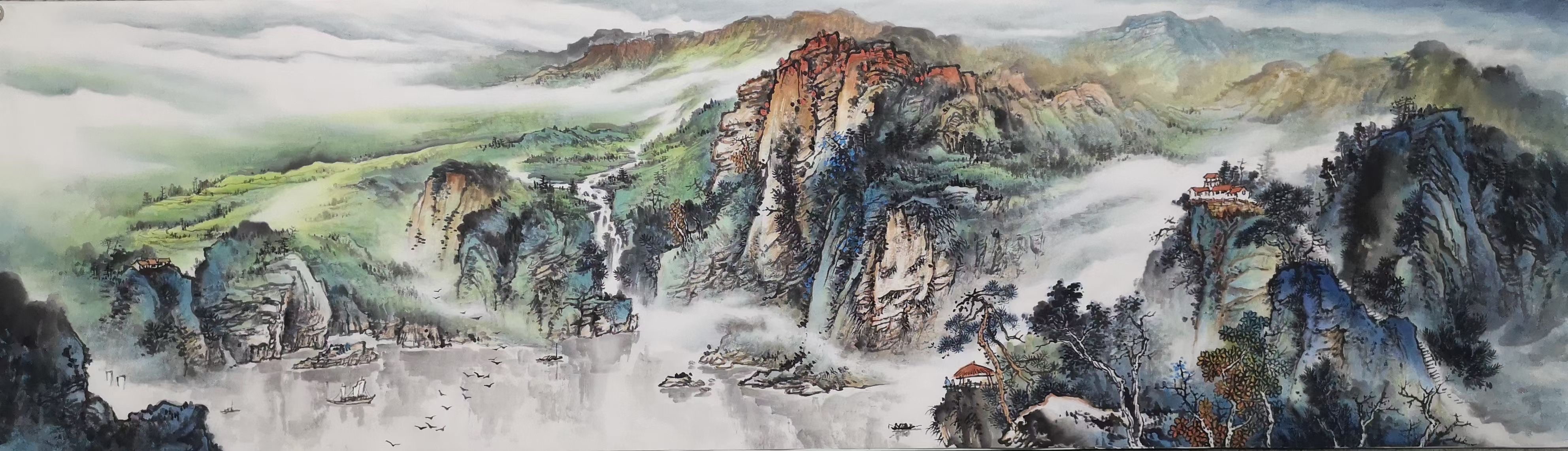 高飞山水画240x70