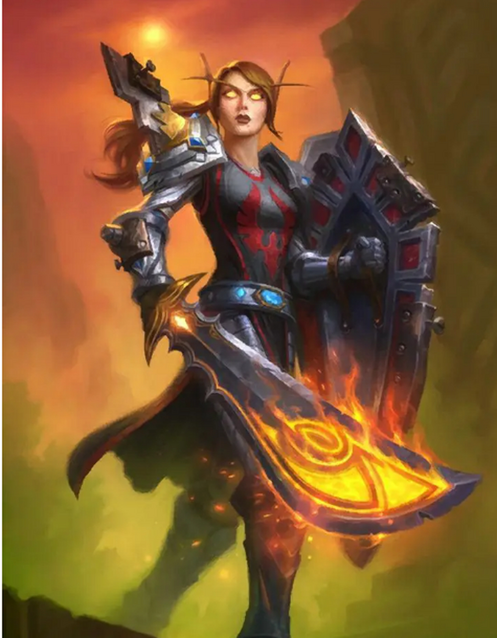 德琳,美艳强大的女圣骑士,家庭毁灭,养父牺牲,勇敢地与亡灵天灾战斗