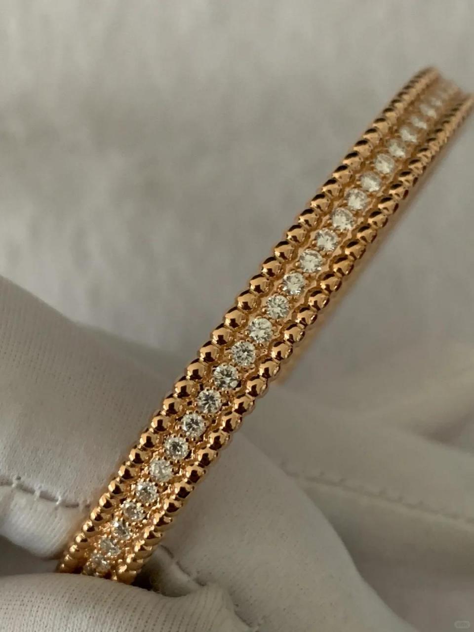 满钻珠珠手镯 vca满钻珠珠手镯 vca梵克雅宝  手镯