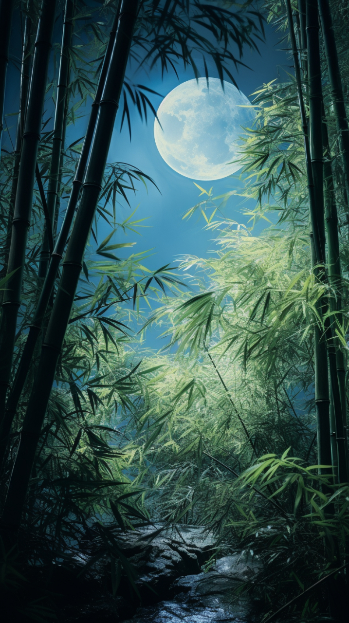 月色# 竹林不是稀罕的风景,可月下竹林呢?