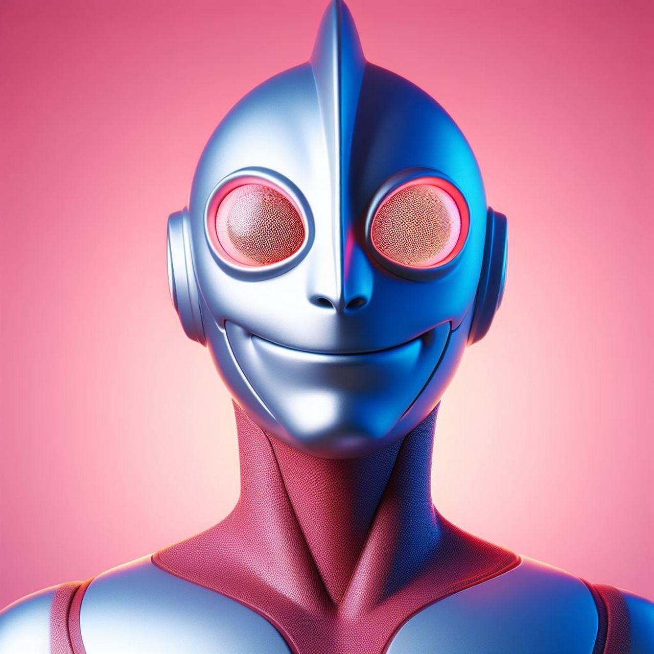 最靓头像壁纸征集赛# 创意的粉色奥特曼是一种将传统奥特曼形象与