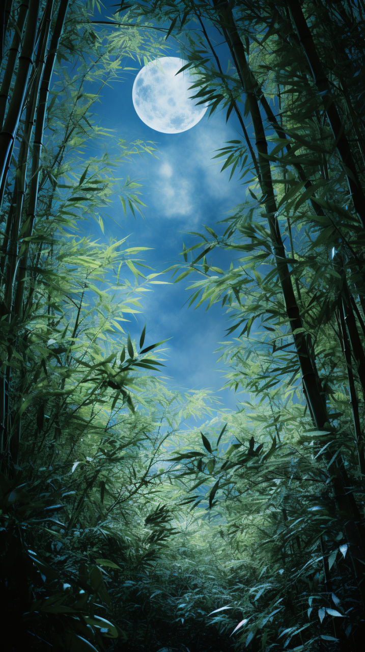 月色# 竹林不是稀罕的风景,可月下竹林呢?