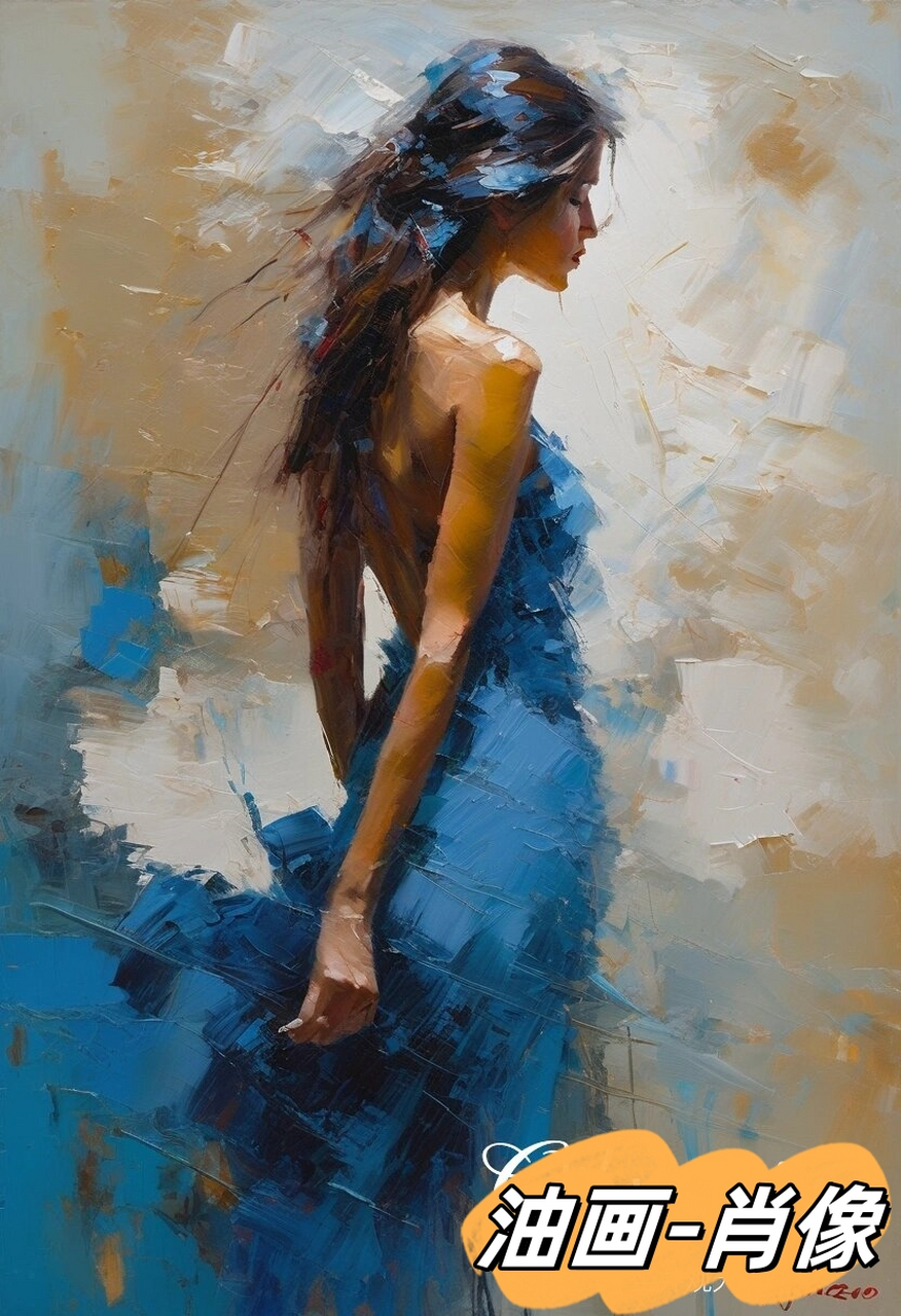 油画-肖像,细腻捕捉人物的神韵与气质