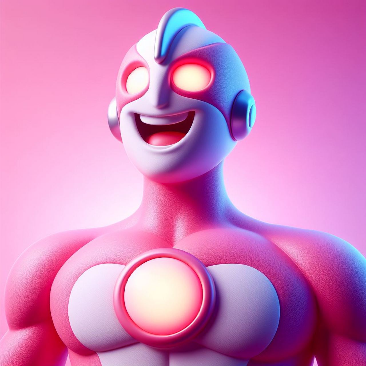 创意的粉色奥特曼是一种将传统奥特曼形象与粉色元素相结合的变体