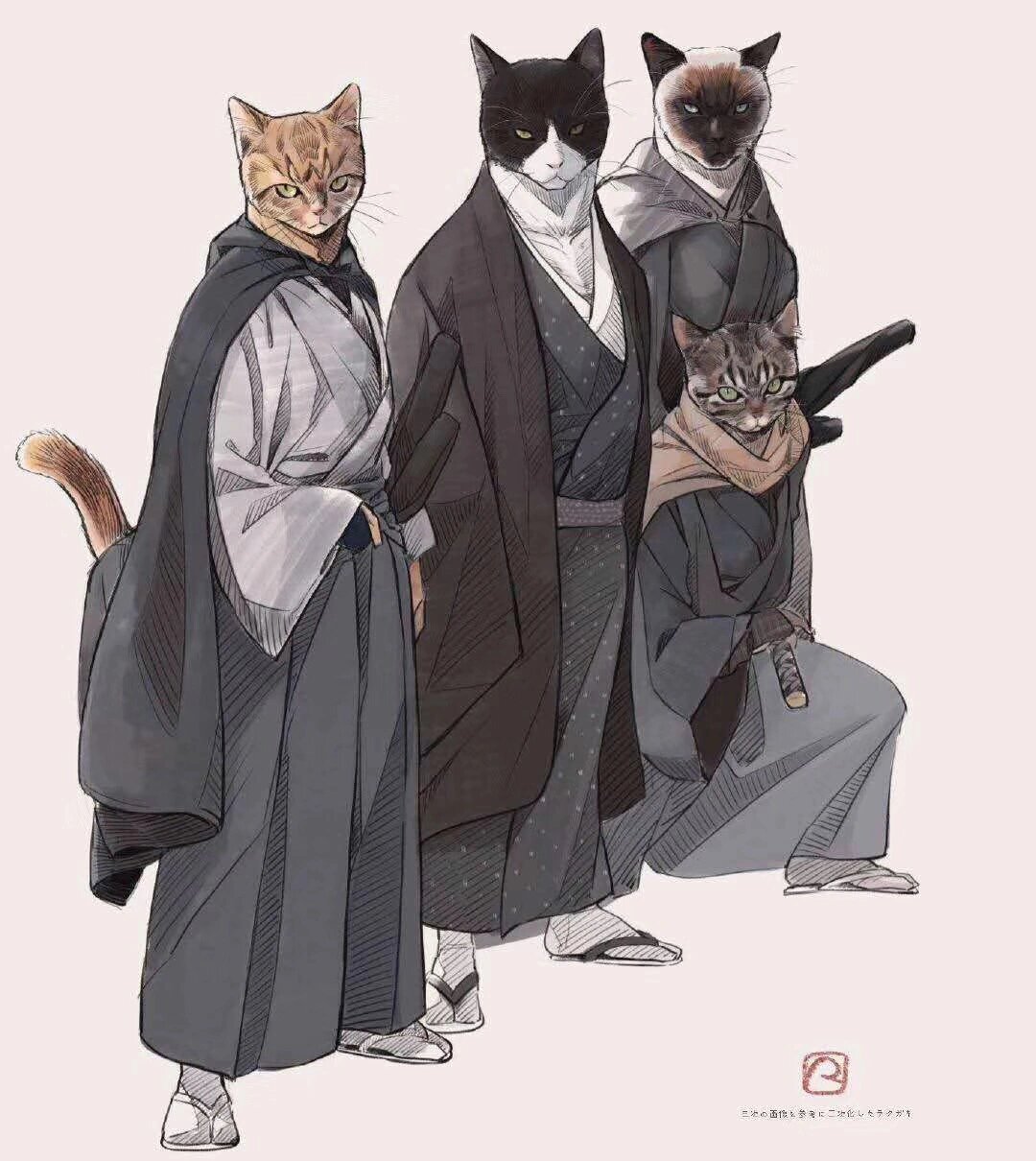 猫咪拟人化确实是一个很有意思的创意