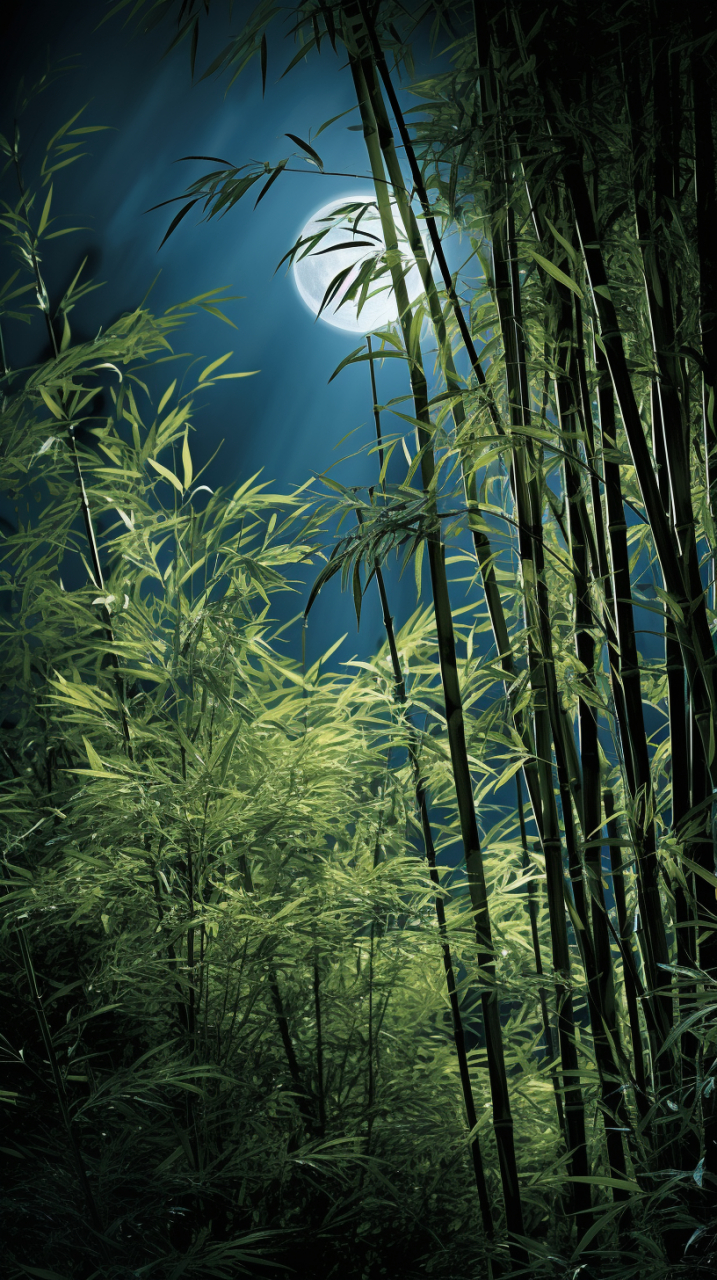 月色# 竹林不是稀罕的风景,可月下竹林呢?