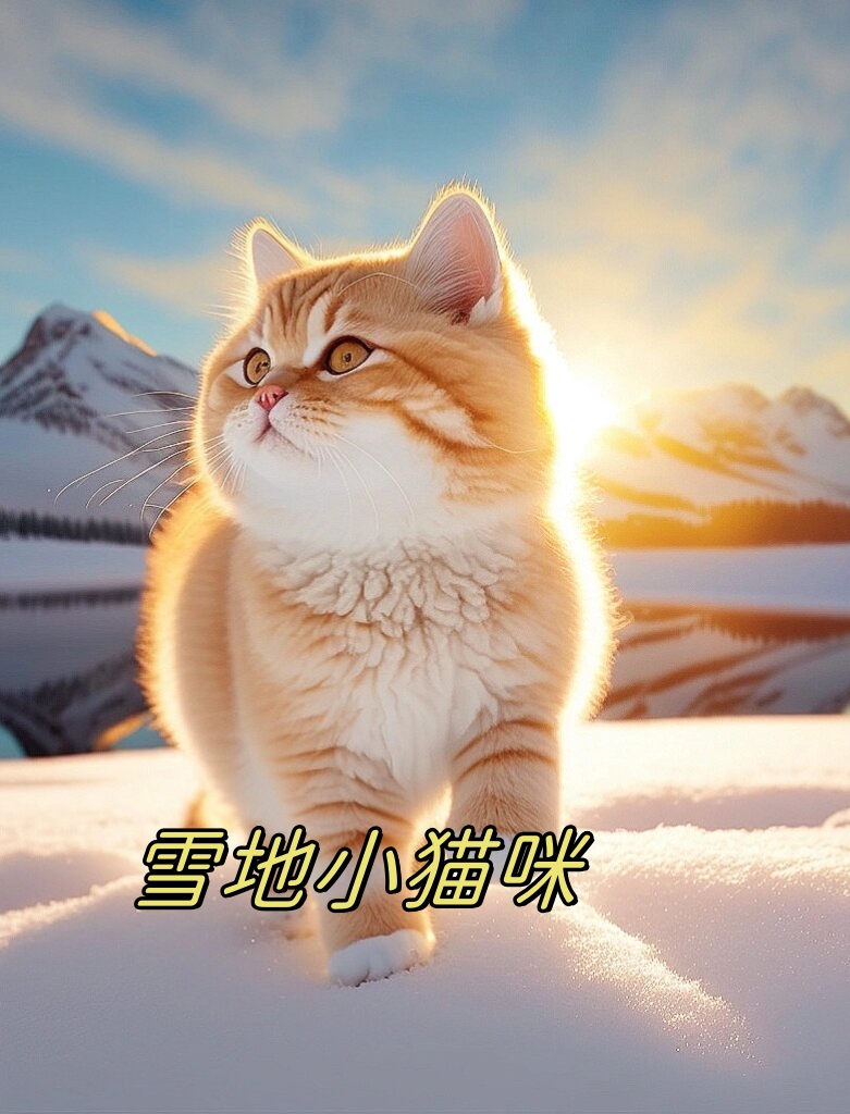 雪地金猫图片